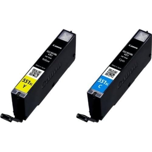 Encre CLI-551XL Canon jaune cyan cartouche de rechange XL Pixma emballage carton