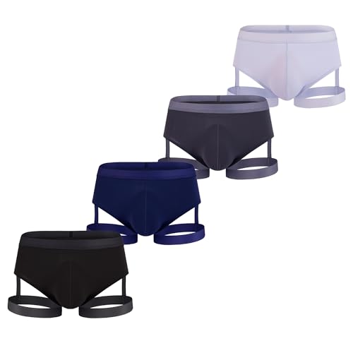 QiaTi Mens Jockstrap Underwear Ice Silk Jock Straps Breathable Athletic Supporter Men's Briefs Hot Sport Stretchy Underpants