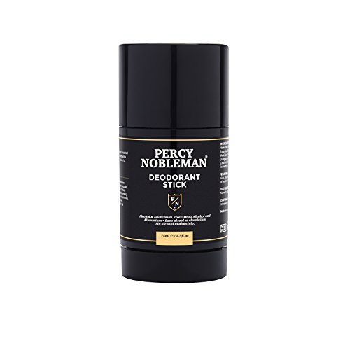Percy Nobleman Natural Deodorant Stick - Signature Scented Men's Deodorant with Aloe Vera and Witch Hazel Blend. Aluminium Free 75ml