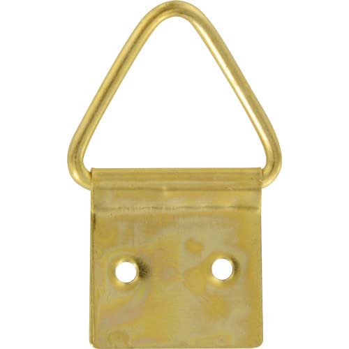 Image of Hillman Large Triangle Ring Hanger Brass 2 Pack