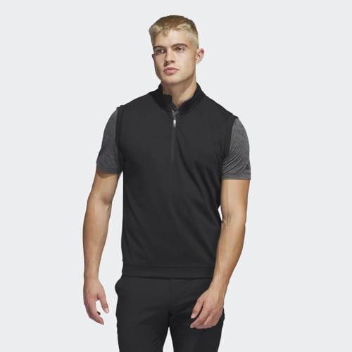 adidas Men's Elevated Quarter Zip Pullover Vest, Black, Small - image 2