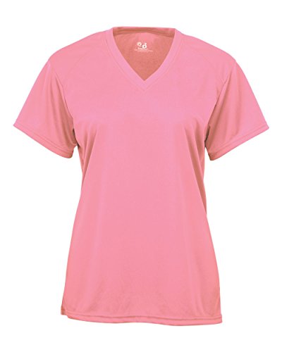 Badger Sports B-Core Ladies' V-Neck Tee Pink X-Large