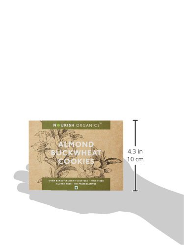 Image of Nourish Organics Almond Buckwheat Cookies | Gluten-Free, High Fibre Cookies | Made with Buckwheat, Almonds & Seeds | No Refined Sugar | 120g Pack (Pack of 2)