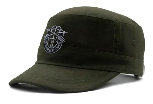 Image of JAZAA Army Cap Short Brim Breathable Military Cap Adjustable Classic Baseball Cap