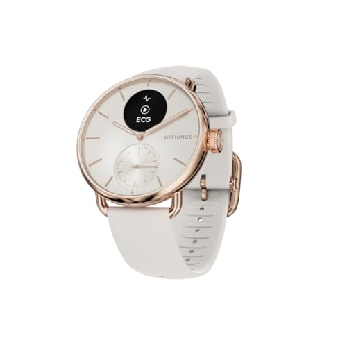 WITHINGS ScanWatch 2 Montre connectée pour homme et femme, électrocardiogramme ECG, SpO2, température, suivi du sommeil, santé respiratoire, activités, calories, étanche, batterie de 30 jours, Android