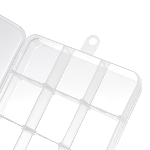 Image of SEHOI 32 Pack 15 Grids Plastic Jewelry Bead Organizer Box,Clear Plastic Storage Container with Adjustable Dividers,Small Tackle Box for Jewelry Crafts Beads Earrings Rings