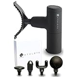 [米国認定プロトレーナー監修] TeamOneDay 筋膜リリースガン YaWaRaATHLETE ヤワラアスリート 【2025年版】 アーチ型ヘッド 軽量 350g ハンディガン 小型 MINI ギフトに最適 1年間の安心サポート付 (マットブラック)