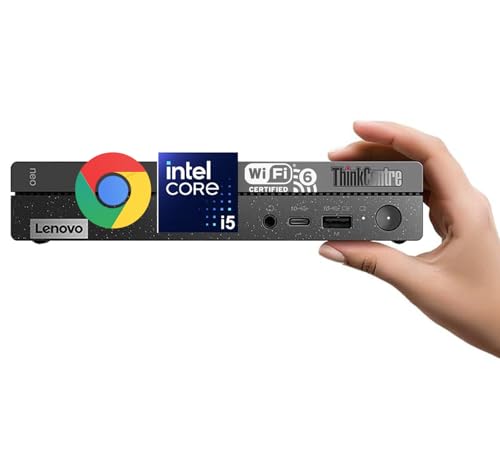Image of Lenovo ThinkCentre Neo 50q Gen4 Chromebox Mini PC | i5-13420H (8 Cores, Up to 4.6GHz) | 8GB RAM, 128GB SSD | ChromeOS Flex | WiFi 6, RJ45