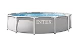 INTEX 26711EP Prismenrahmen Premium oberirdisches Schwimmbad-Set mit Filterpumpe, 3,6 x 76,2 cm