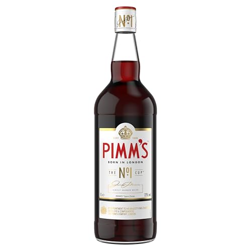 Pimms | the Original No. 1 Cup | 22% vol | 1L | Fruity Flavour | Herbal Botanicals | Caramelised Orange & Warm Spices | Gin Based Spirit | Recommended for Cocktails