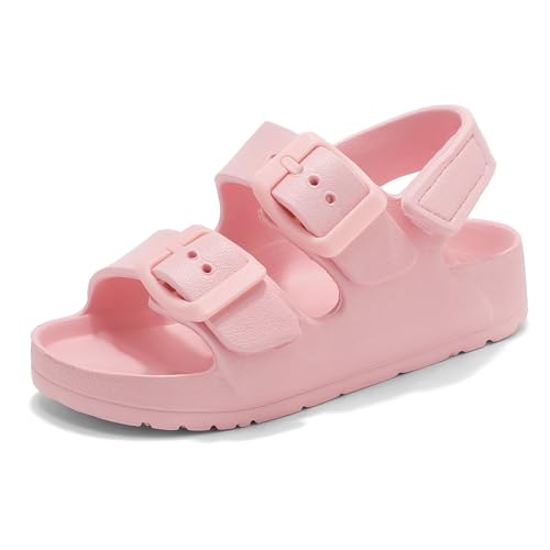 Image of Toddler Girls Boys Sandals Adjustable Buckle EVA Slipper Sandals With Hook Loop Back Strap