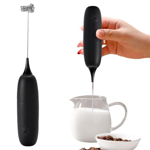YNPQTDS 充電式 電動 ミルク泡立て器、電動ミルクフローサー小型 ミニコーヒー攪拌機、クリーマーゼット 泡だて器 ハンドヘルド泡立て器 電動ミルク泡立て器 コーヒー、カプチーノ、ラテ、抹茶、ホットチョコレート用
