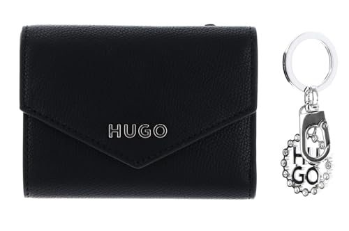 HUGO ensemble Chris portefeuille homme cuir noir luxe et élégant