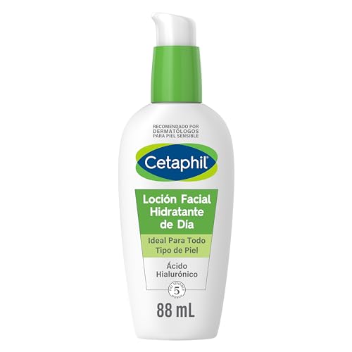 CETAPHIL Loción Facial Hidratante de Día con Ácido Hialurónico 1 pz 88 ml Hidrata con Ácido Hialurónico Recomendada por Dermatólogos para Piel Sensible