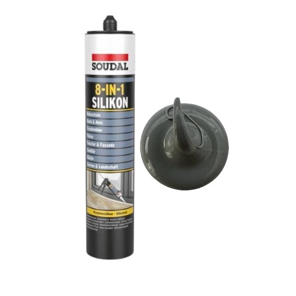 Silicona Soudal 8 en 1 de silicona prémium, la solución todo en uno (Manhattan)