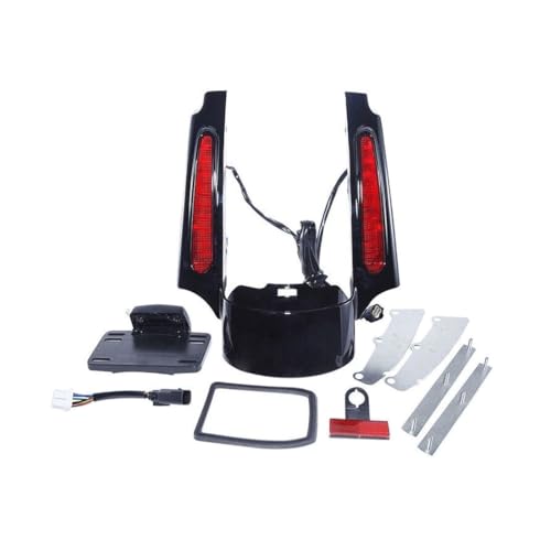 Hylorvin Rear Quarter Panel Fascia W/Light ABS Plastic for Electra 2009-2013 for Road 2009-2013 for Road King 2009-2013 for Street 2009-2013