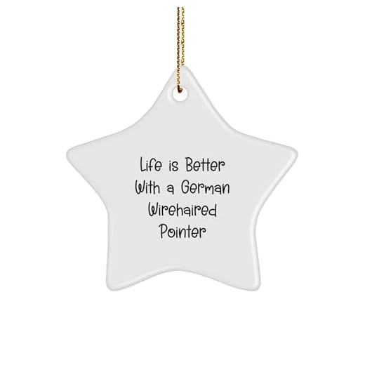 German Wirehaired Pointer Dog Christmas Unique Gifts - Funny Quote Star Ornament, Gifts from Family, Perfect for German Wirehaired Pointer Dog Lovers, Life is Better, Christmas Unique Decorations