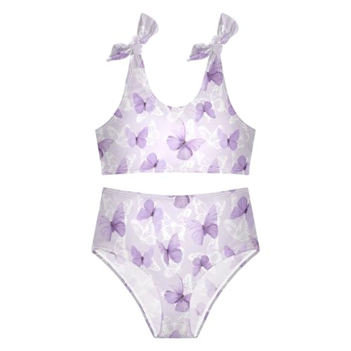 Image of Girls Tankini Swimsuit 2 Piece Pink Unicorn Donuts Summer Beach Bikini Bathing Suit 3T
