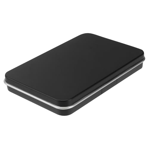 SOLUSTRE Estuche Magnético para Sombras de Ojos Vacío de 9 Compartimentos, Caja Compacta en Color Negro Mate, Envase Recargable para Colorete y Lápiz Labial, Adecuado para Maquillaje DIY