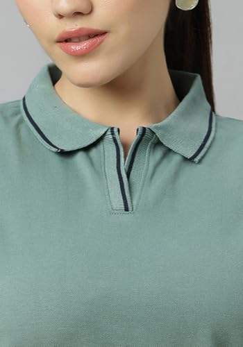 Image of Wear Your Opinion Womens Premium Pique Polo Collar Neck T-Shirt Womens Premium Pique Polo Collar Neck T-Shirt (Design: Tipped Polo)