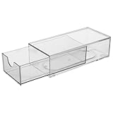 iplusmile Single Sunglasses Display Case, Acrylic Eyeglass Storage Organizer, Glasses Holder for Women and Men, Drawer Storage Box for Sunglasses and Stationery Small Items