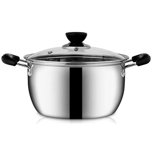 CCKUYT Cacerola de Acero Inoxidable para Sopa, Leche y Fideos, Ideal para dormitorios, cocinas y Utensilios de Cocina.