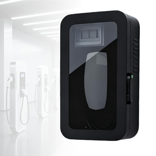 KUSOLE Boîtier extérieur pour bornes de Recharge de véhicules électriques, Compatible avec 90% des chargeurs muraux pour Voitures, boîte de Rangement pour câbles. Black-Wall~Mounted
