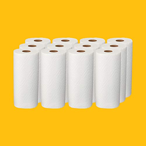 AmazonCommercial Adapt-a-Size Kitchen Paper Towels, 140 Towels per Roll, 12 Rolls