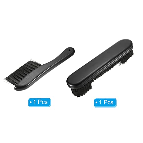 PATIKIL Billiard Pool Table Rail Brush Set, 2-in-1 Pool Table Cleaning Brush Kit Wooden Handle Nylon Bristles for Billiards Table, Black - Image 3
