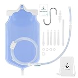 TopQuaFocus Enemas for Colon Cleanse for Women, 2L Large Silicone Enema Bag Kit for Men - Clear Colonic Home Cleaning Kit, Home Coffee and Water Douche Bag with 6.5ft Long Tube