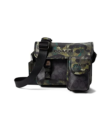 COACH League Hybrid Crossbody in Signature with Camo Print Charcoal Multi One Size