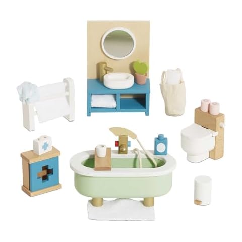 Le Toy Van - Daisylane Bathroom Premium Wooden Toys Dolls House Accessories |Playset For Doll House | Girls Dolls House Furniture Sets - Suitable For Ages 3+ Cover