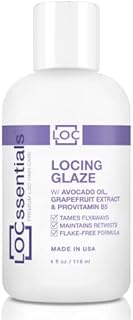 LOCssentials Locing Glaze Loc Gel for retwisting, taming flyaways, and moisture | For Locs, Braids, and low maintenance styles (Dreadlocks, Braids, Sisterlocks, Interlocks, Fauxlocks, Goddess Locs, Microlocs) 4oz