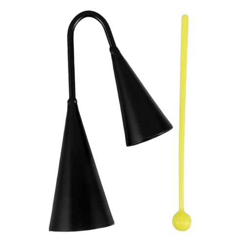 CIMAXIC Enhance Young Learners Rhythm Handheld Binaural Cowbell Bell Educational Musical Instrument for Toddlers