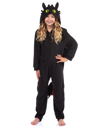 How To Train Your Dragon Union Suit Kids Toothless Hooded Pajama (10/12)