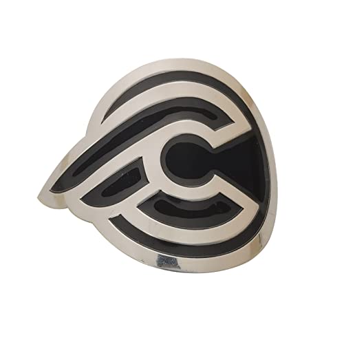 Gepinke Calcomanías de aleación de aluminio suaves para MTB BMX plegable marco delantero de bicicleta accesorios de ciclismo, tubo emblema DIY (CIN-elli.(negro) ))