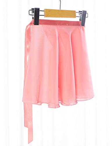 Daydance Pink Adult Ballet Skirts Women Sheer Chiffon Over Scarf for Dancing