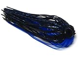 Harmony Fishing – Quick Change Modular Umbrella Skirts for Fishing Jigs, Spinnerbaits, Buzzbaits, Lures, Baits (10 Pack) (Black/Blue)