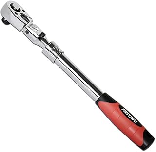 FIRSTINFO 1/2-Inch Drive Locking inc Flexible Extendable Ratchet Wrench with 72-Tooth Geared Action (Length: 13.8-19.3 Inches)