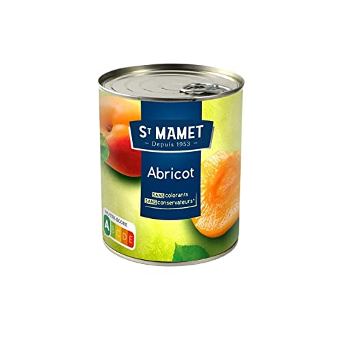 ABRICOTS AU SIROP 820G, ST MAMET, LOT DE 3