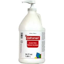 Craft Smart 64oz. White Acrylic Paint Fast Drying Paint for Drawing, Painting, Art & Crafts Supplies - 1 Pack