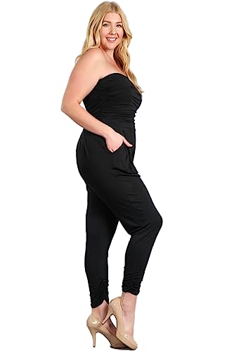 Evogues Plus Size Jumpsuit Black - 3X #TOP5
