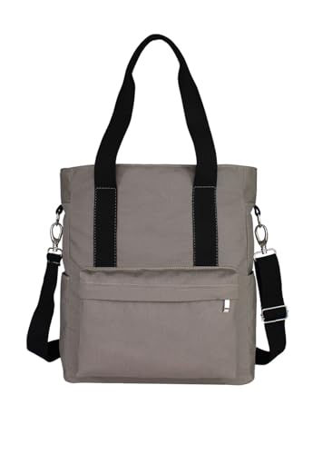 Lenna's Canvas Tote Bag Bolsa Transversal e de Ombro Tamanho Grande A025 Cinza