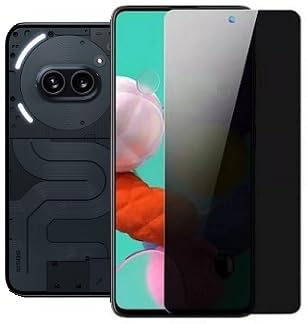 For Nothing Phone 2A 5G Privacy Screen Protector Tempered Glass [24° Anti-Spy] [Zero Bubble] [Auto Dust-Remove] [Support Fingerprint Unlock] Anti Glare HD 9H - 1 Pack
