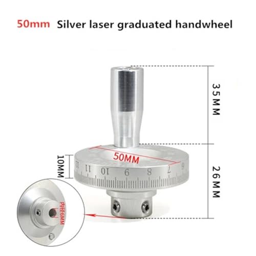 Volant machine-outil 12mm en métal durable pour réglage d'échelle précis - 4