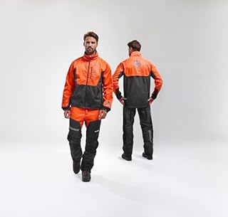 Husqvarna Pantalone protettivo antitaglio adatto all'utilizzo della motosega EN381 classe 1 (20 m/s), arancione grigio TG. 44