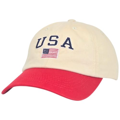 Image of E BY ELIDAN USA Hat, Embroidered American Flag Baseball Cap for Men Women