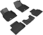 3D MAXpider All-Weather Floor Mats for Mazda 3 Mazda3 2019-2022 / Mazda CX-30 CX 30 2020-2022 Custom Fit Liners, Kagu (1st & 2nd Row, Black)
