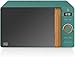 Swan Nordic Microonde Digitale da 20 L, 6 Livelli di Funzionamento, 800 W di Potenza, Timer 30 min, Facile Pulizia, Modalità Scongelamento, Design Moderno, Maniglia Effetto Legno, Verde Opaco