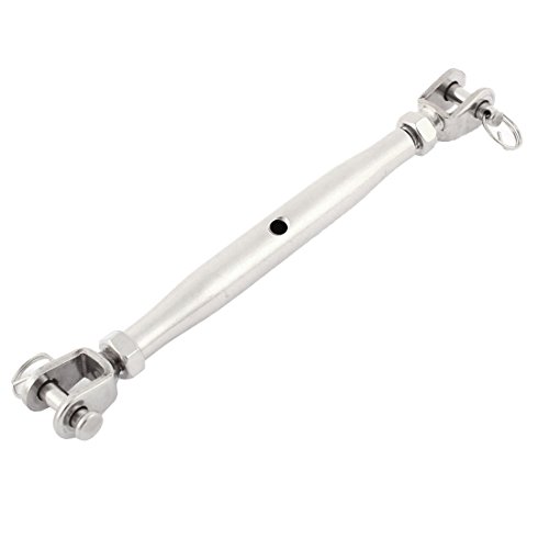 Aexit M8 Rigging Screw Turnbuckles Quijada Acero Inoxidable 2 piezas para Cable de Alambre miniatura 3